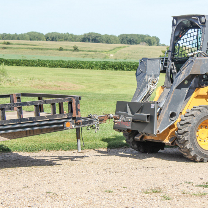 Skid Steer 2" Receiver Hitch Plate Attachment, Ideal for Skid Steers or Skid Loaders with Standard Universal Quick Attachment | GreyWolf™ Attachments