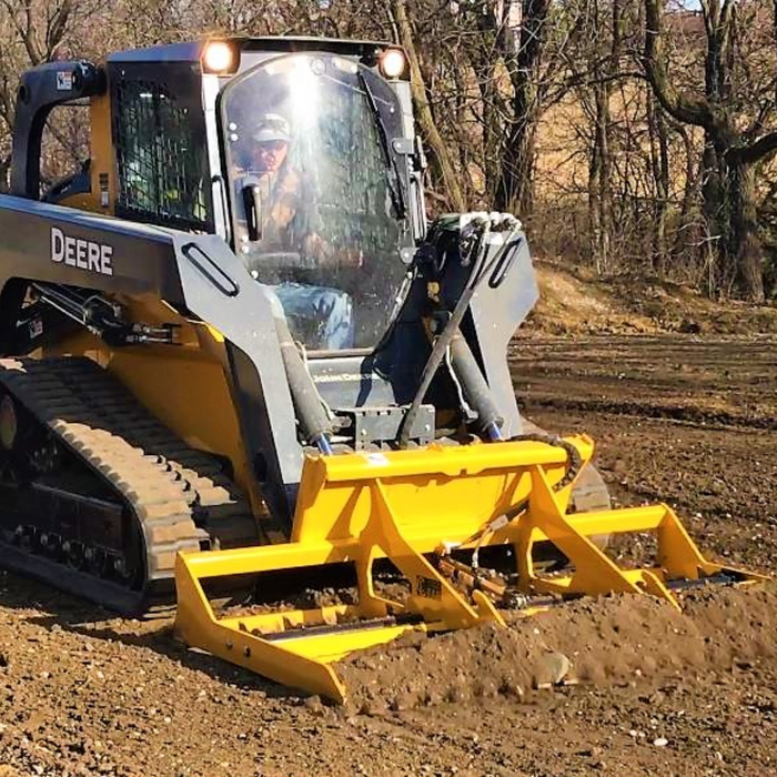 Land Leveler for Skid Steer and Compact Track Loader Avaiable in 60"/72"/84"/93". Multipurpose Leveler, Grades, Levels, Cuts and Prepares work sites.| CL Fabrication