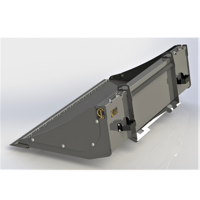 Solid Buckets for Skid Steers and Compact Track Loaders. Tooth Edge or Bolt on Replaceable Smooth Edge | CL Fabrication