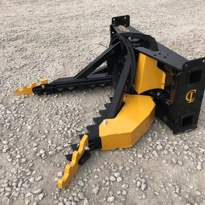 CHALLENGER®  Skid Steer Tree and Post Puller. 38" Opening Easily Grasps Large Objects. AR400 Steel Jaws. | CL Fabrication