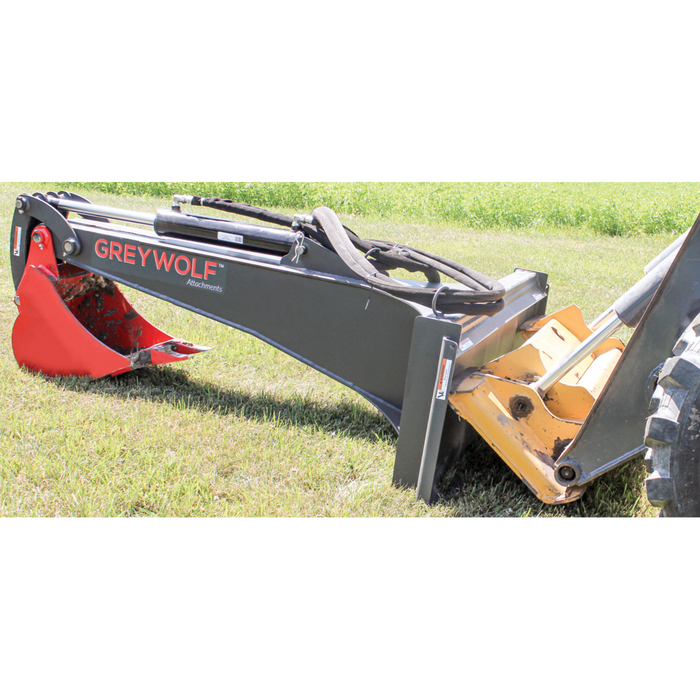 Skid Steer Backhoe Attachment, Ideal for Skid Steers or Skid Loaders with Standard Universal Quick Attachment | GreyWolf™ Attachments