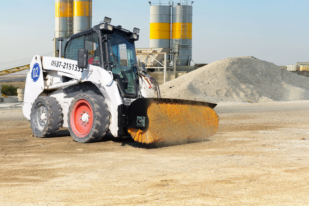 MMS 61" Broom Brush Sweeper Attachment, 30-50r/min, for Skid Steer Loader | MMS