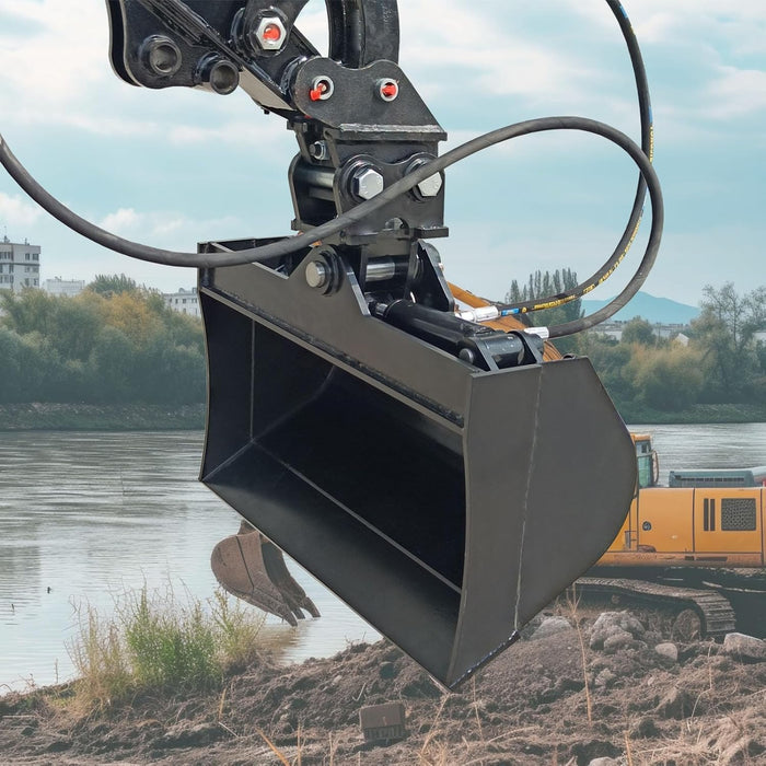 MMS Hydraulic Tilting Bucket 600/800/1000mm Attachment for Mini Excavator Digger | MMS