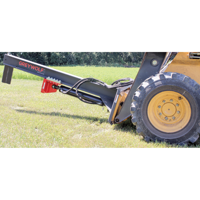 Skid Steer 24 Ton Log Splitter Attachment, Ideal for Skid Steers or Skid Loaders with Standard Universal Quick Attachment | GreyWolf™ Attachments