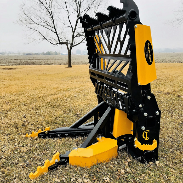 EZ PULLER GRAPPLE CAB GUARD FOR SKID STEER AND COMPACT TRACK LOADER Combination Hydraulic Grapple and Cab Guard