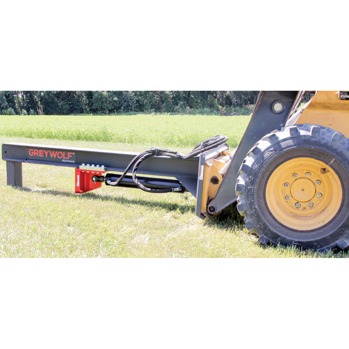 Skid Steer 24 Ton Log Splitter Attachment, Ideal for Skid Steers or Skid Loaders with Standard Universal Quick Attachment | GreyWolf™ Attachments