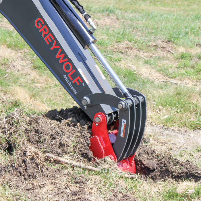 Skid Steer Backhoe Attachment, Ideal for Skid Steers or Skid Loaders with Standard Universal Quick Attachment | GreyWolf™ Attachments