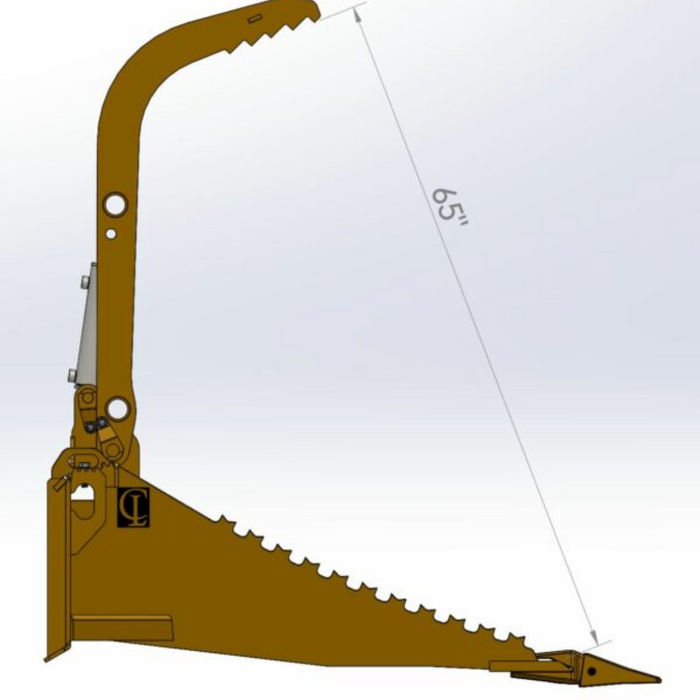 Stump Bucket for Skid Steer and Compact Tractor Loaders With Replaceable Excavator Teeth | CL Fabrication