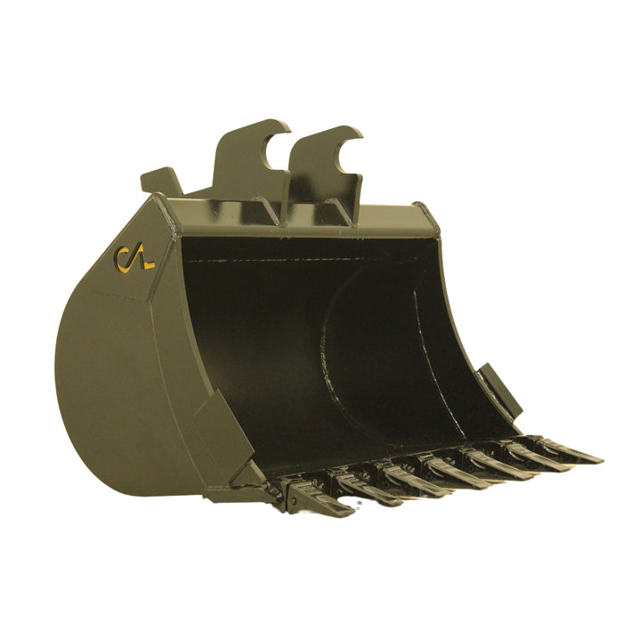 Excavator Bucket 18" with Weld-on Teeth For John Deere Excavators (Jd 60) Wedge Lock Coupler | Construction Attachments Inc.