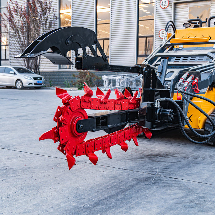 MMS Skid Steer Hydraulic Trencher,26-Tine Trencher For MMS Skid Steer Loaders | MMS
