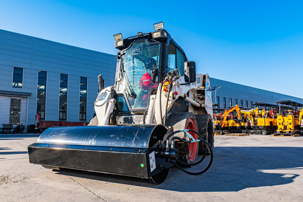 MMS Skid Steer Attachments Vibratory Roller 59" Compactor Attachment for Skid Steer Loader | MMS