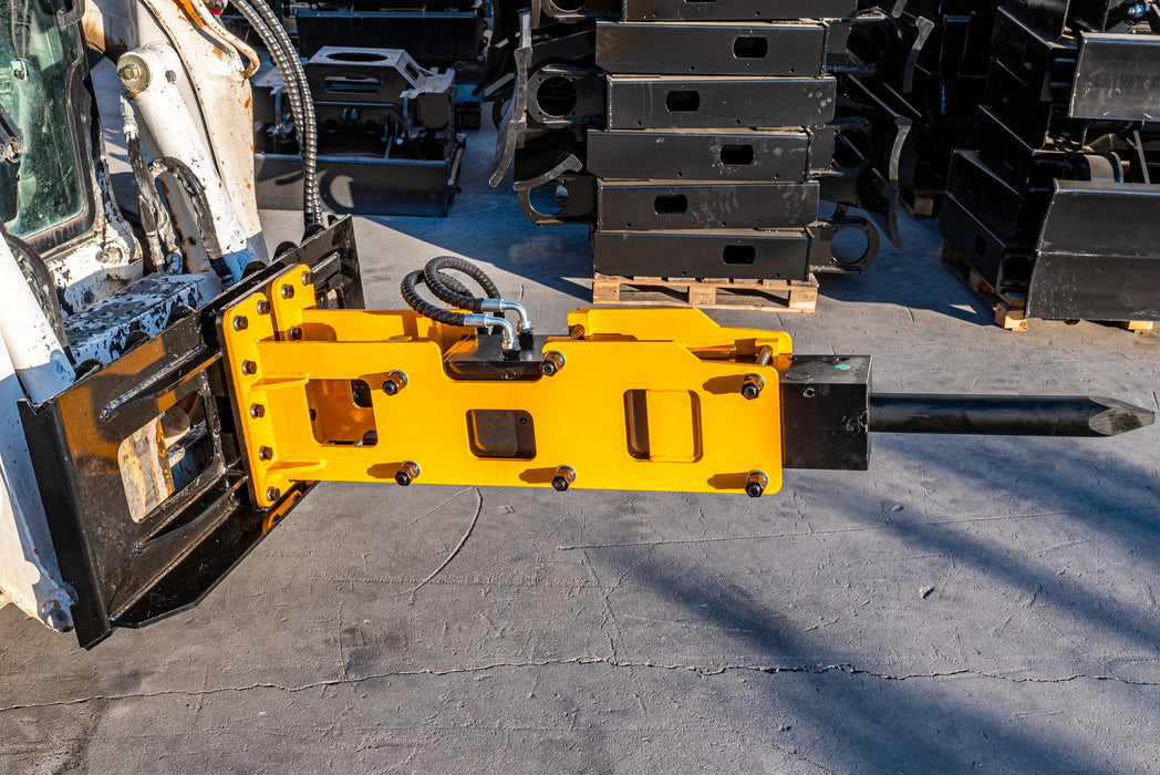 MMS Hydraulic Breaker + Pile Driver Attachment for Skid Steer Loader | MMS