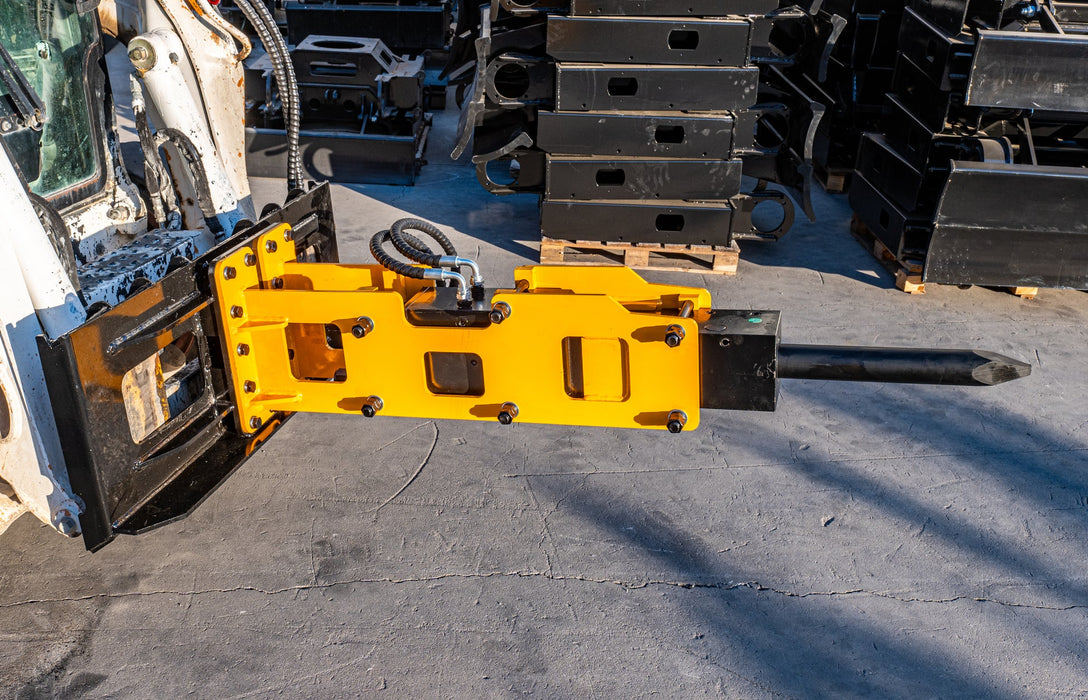 MMS Hydraulic Breaker + Pile Driver Attachment for Skid Steer Loader | MMS