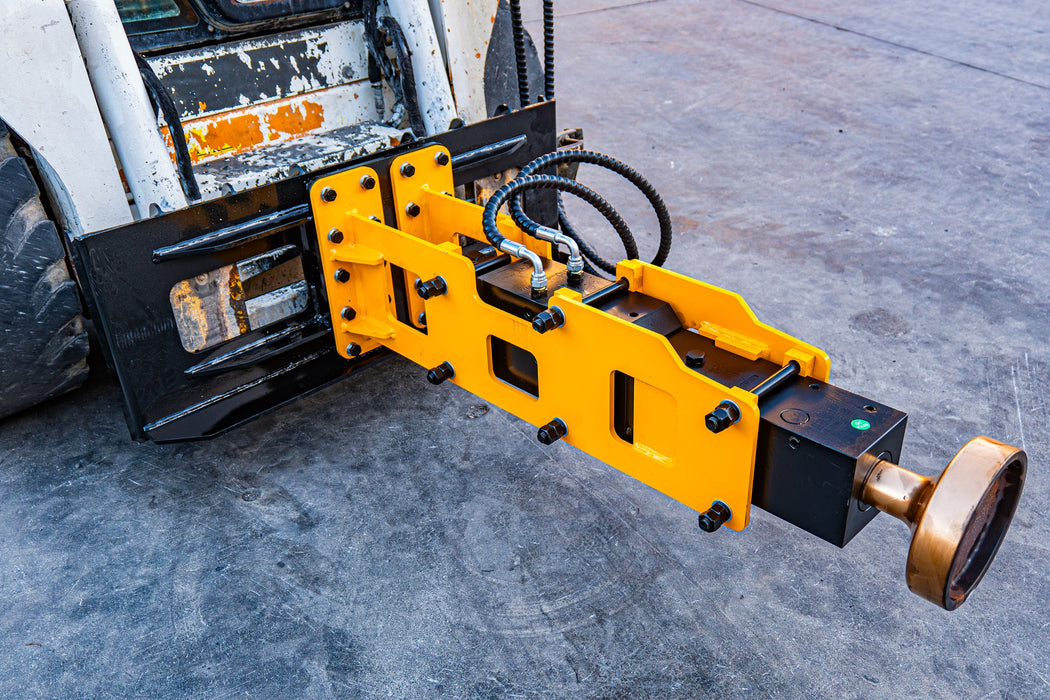 MMS Hydraulic Breaker + Pile Driver Attachment for Skid Steer Loader | MMS