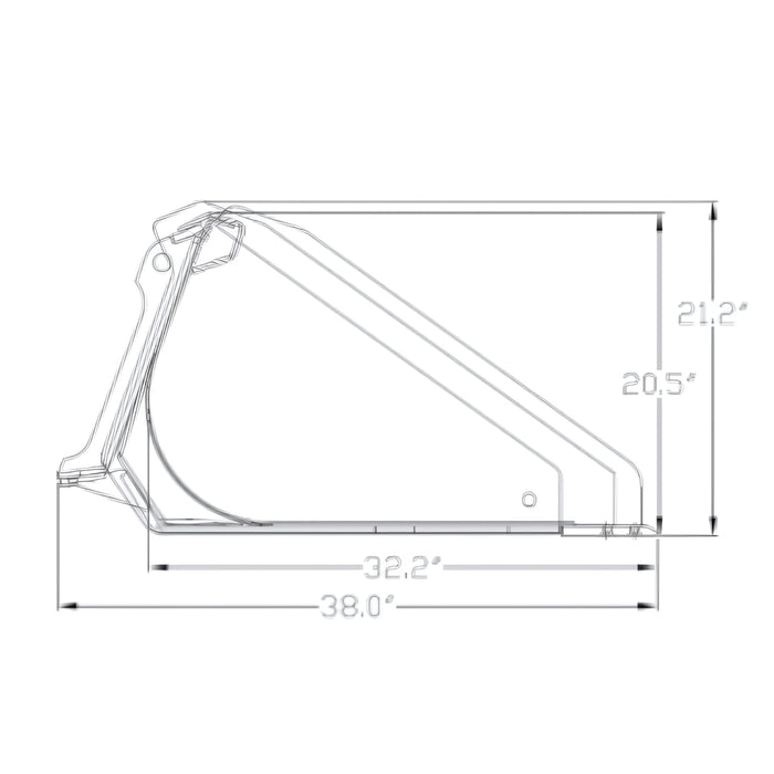 84" with Bolt-on Edge & Extended Bolt-on Tooth Bar For General Purpose Buckets - Xtreme Duty Extended Bottom Low Profile | Construction Attachments Inc.