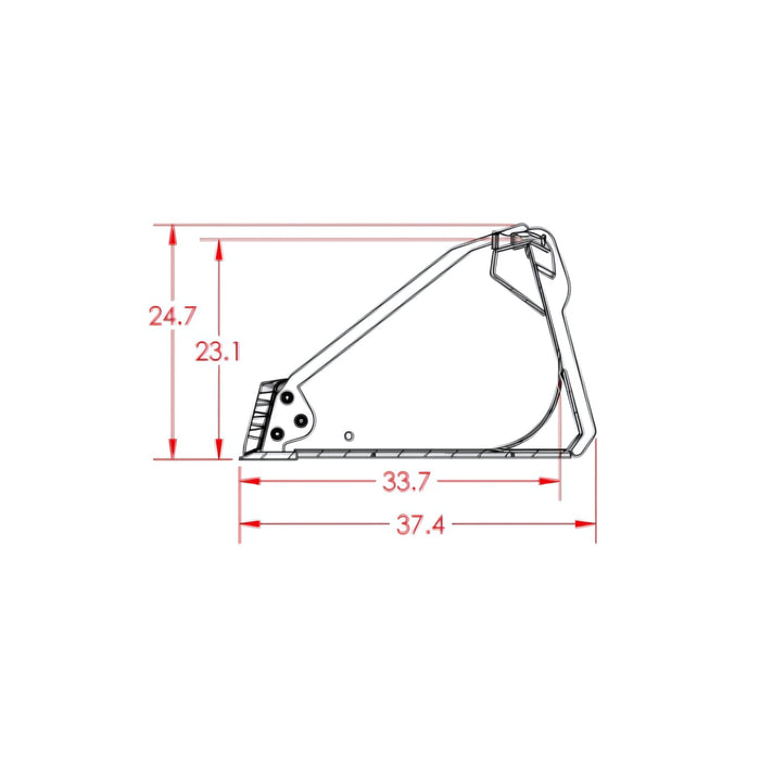 88" with Weld-on Teeth & Bolt-on Side Cutters For General Purpose Buckets - Severe Xtreme Duty Extended Bottom Low Profile | Construction Attachments Inc.