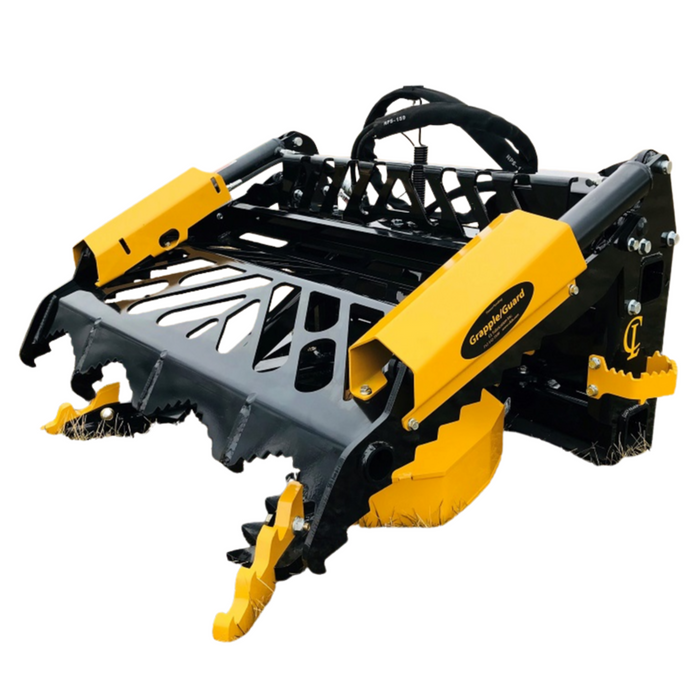 EZ PULLER GRAPPLE CAB GUARD FOR SKID STEER AND COMPACT TRACK LOADER Combination Hydraulic Grapple and Cab Guard
