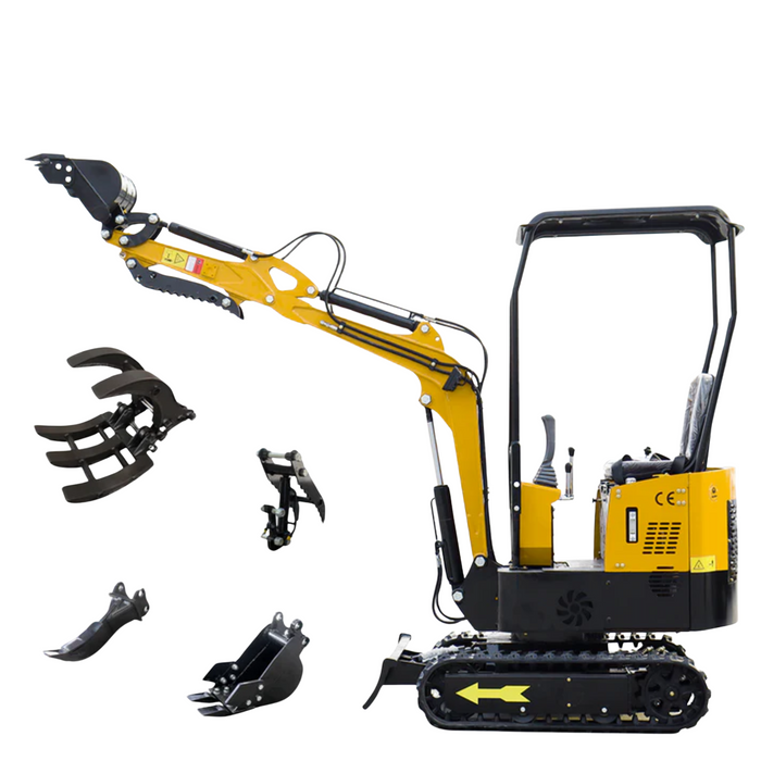 MS10H 13.5 HP, 1-ton Mini Compact Excavator Machinery Equipment, Gasoline, With Thumb Clip | MMS