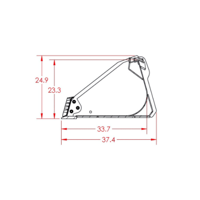 84" with Bolt-on Edge & Bolt-on Side Cutters For General Purpose Buckets - Ultra Duty | Construction Attachments Inc.